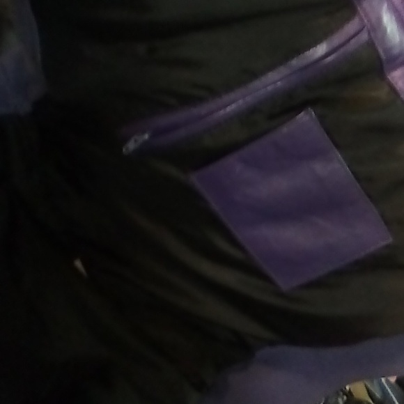 Vintage Hudson Outerwear Purple Real leather button vest polyester inside old - Picture 5 of 10